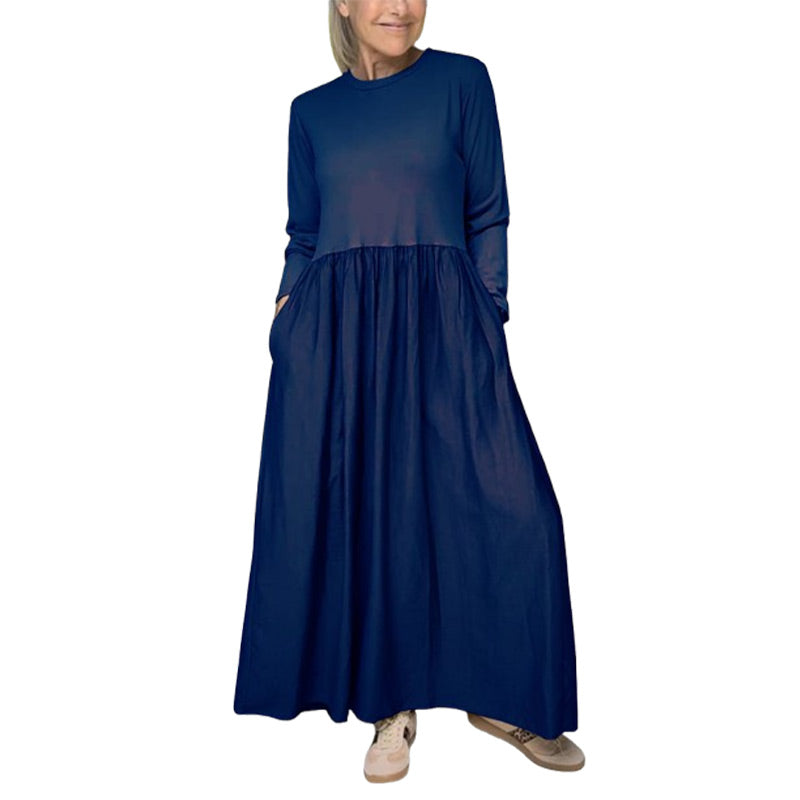 🎉🔥Biggest Sale -60% OFF🔥Flowy Knit Midi Dress with Full Sleeves