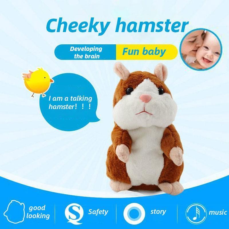 🐹 Last Day Special Price £8.99! ✨Talking Hamster Plush – repeats whatever you say, auto head-shaking, hilarious fun for kids & adults.🎁