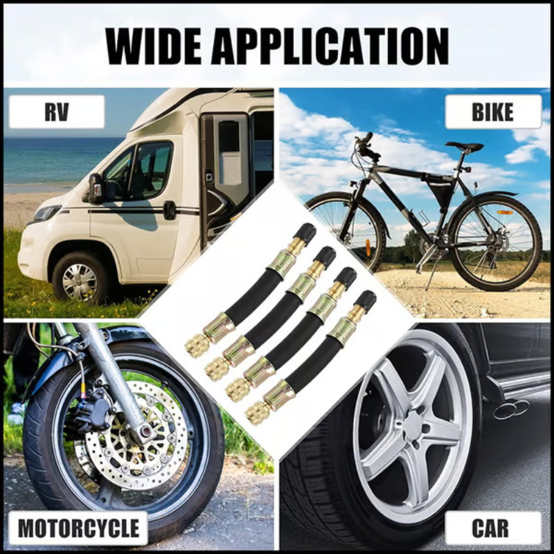 🎉2025 HOT SALE🎉Universal Flexible Tire Valve Extenders for Car, Motorcycle, RV, Truck, Bike, Scooter