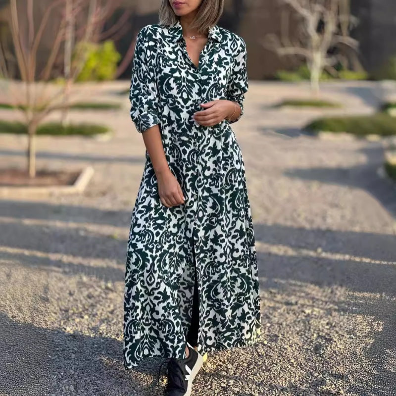 🌸Spring Specials🌸Women’s Lapel Long Sleeve Floral Dress