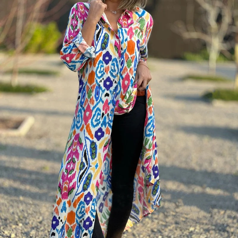 🌸Spring Specials🌸Women’s Lapel Long Sleeve Floral Dress