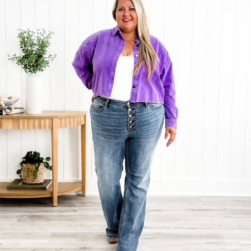 🎁2025 Hot sale 49% OFF💃Mid Rise Button Fly Bootcut Jeans