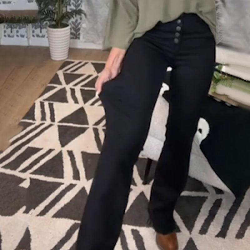 🎁2025 Hot sale 49% OFF💃Mid Rise Button Fly Bootcut Jeans