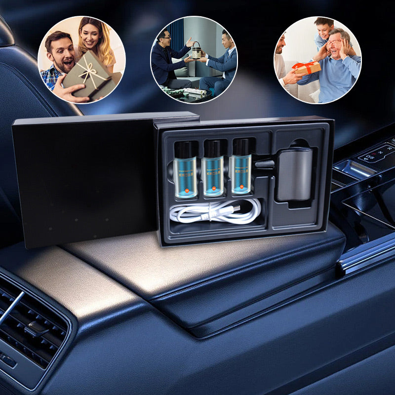 Smart Car Air Freshener Diffuser - 3*10ml Natural Perfume 45 Days Lasting