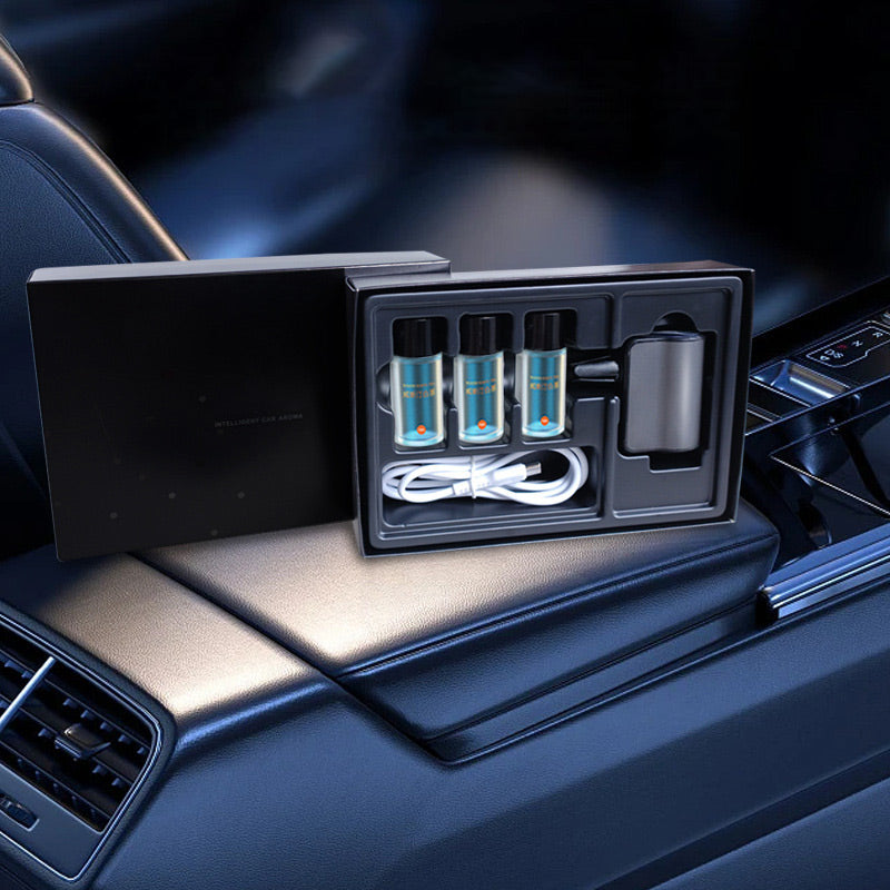 Smart Car Air Freshener Diffuser - 3*10ml Natural Perfume 45 Days Lasting