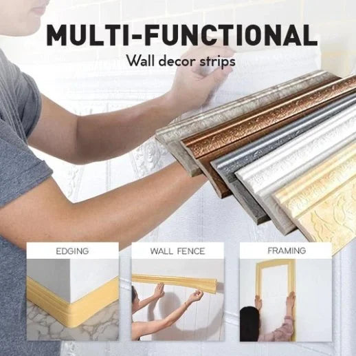 🔥Last Day Sales🔥3D wall edging - Self-adhesive environmental protection 3D wall edging strip