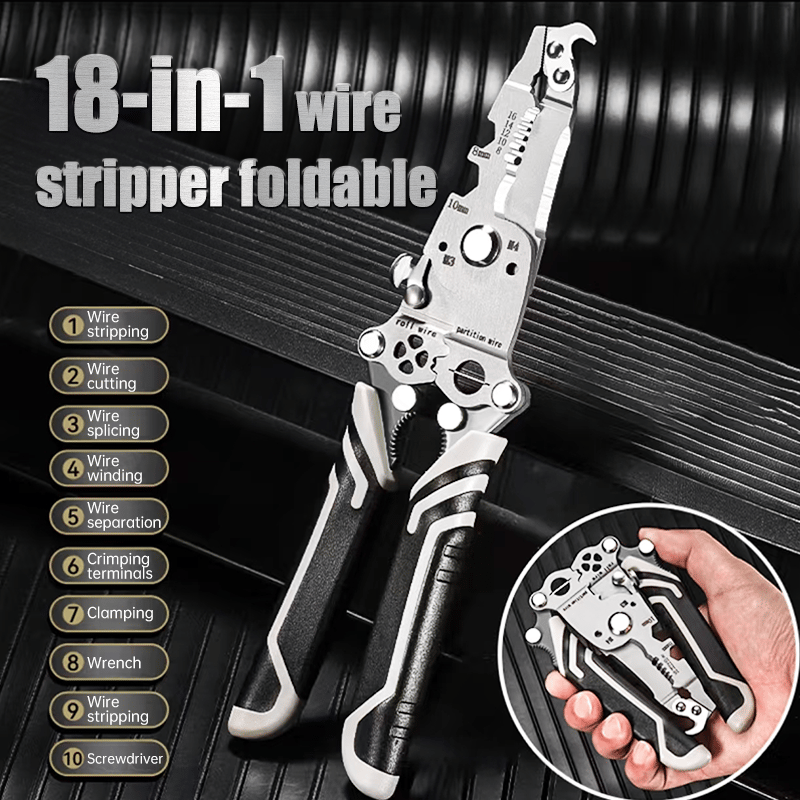 🔥2025 HOT SALE💖Multifunctional, Foldable Wire Stripper – Professional Electrician Tool