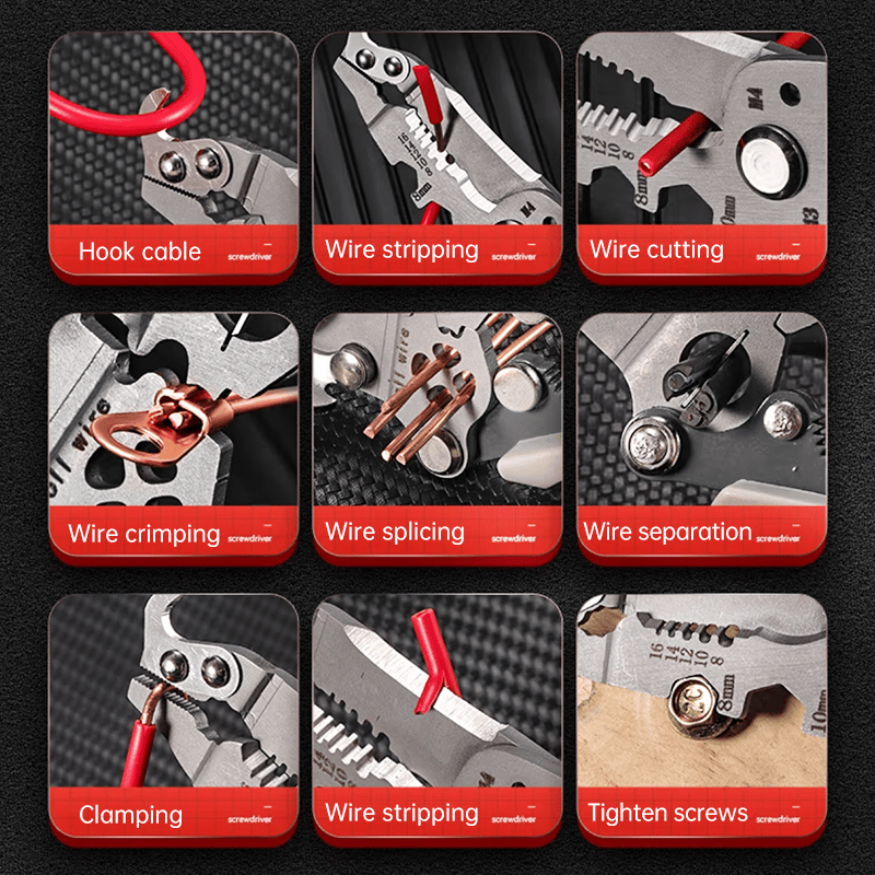 🔥2025 HOT SALE💖Multifunctional, Foldable Wire Stripper – Professional Electrician Tool