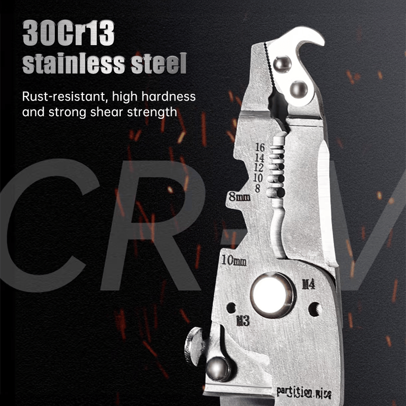 🔥2025 HOT SALE💖Multifunctional, Foldable Wire Stripper – Professional Electrician Tool