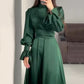 💖Limited Sale 49% OFF💖Women's Elegant waisted pleated cuff dress