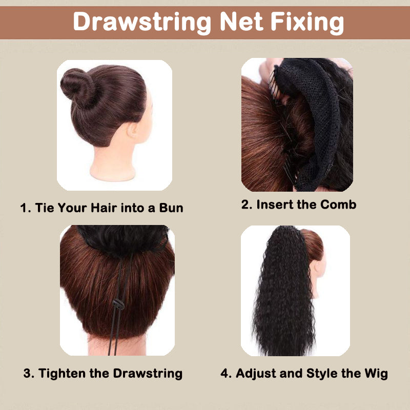 🫧🫧LAST DAY PROMOTION - 49%OFF🫧Curly Wavy Frizzy Hair Extension with Ponytail