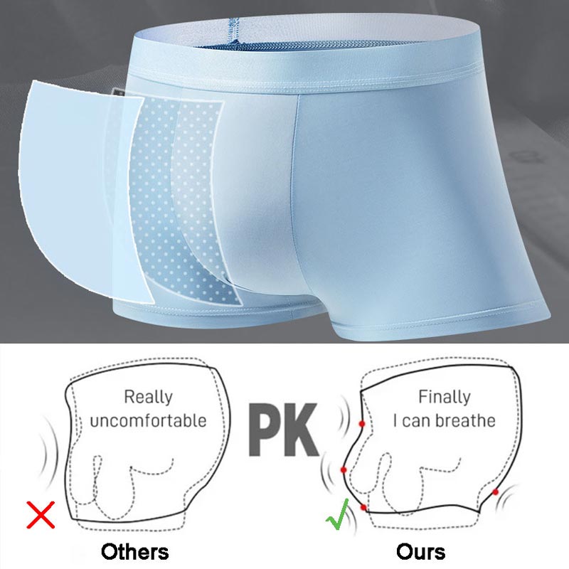 🔥HOT SALE 50% OFF 🔥 4pcs Men's Large Size Ice Silk Breathable Briefs