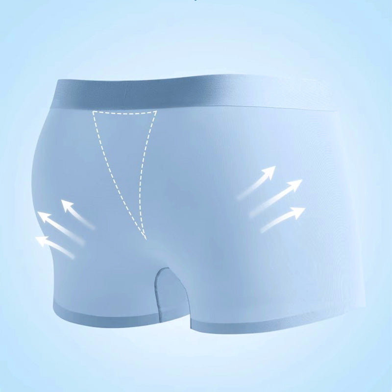 🔥HOT SALE 50% OFF 🔥 4pcs Men's Large Size Ice Silk Breathable Briefs