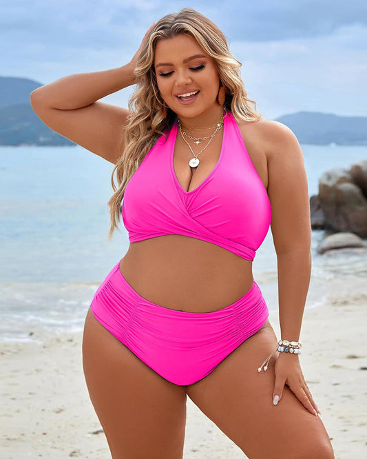 🌷Holiday Sale 49% OFF🏝️👙Tummy Control Bathing Suits Modest High Waisted Bikini Sets