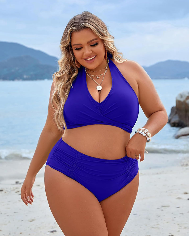 🌷Holiday Sale 49% OFF🏝️👙Tummy Control Bathing Suits Modest High Waisted Bikini Sets