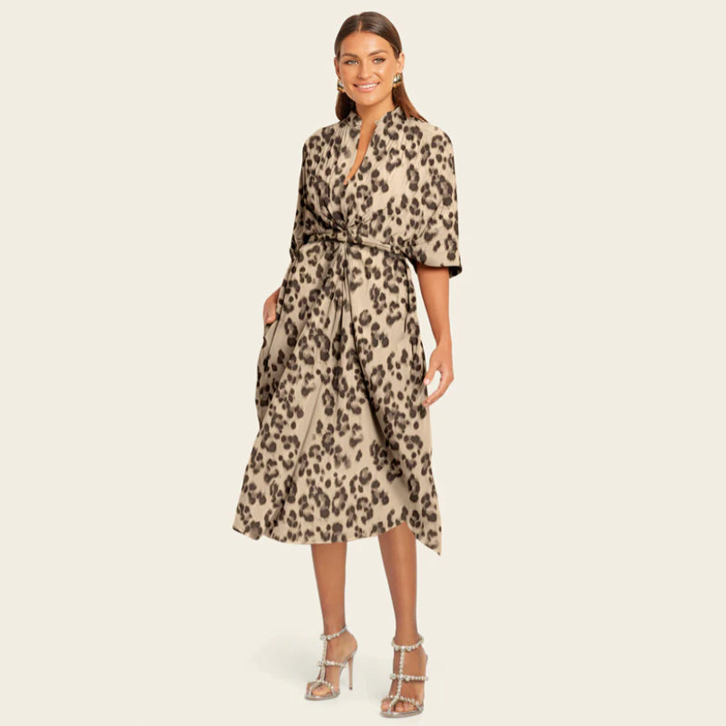 🌸Spring Specials 49% OFF🌸 Loose Leopard Pattern Lightweight Dress