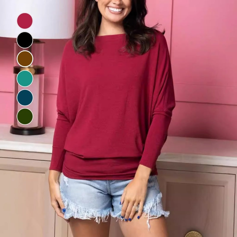 🔥HOT SALE 49% OFF -👚"Dreamy Knit" Boatneck Dolman Top