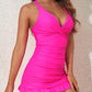 🌷Holiday Sale 49% Discount 👙Deep V Cross-Back Ruched Swimsuit