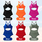 👙Women's Solid Ribbed Cutout-Front Shaping Swimsuit👙