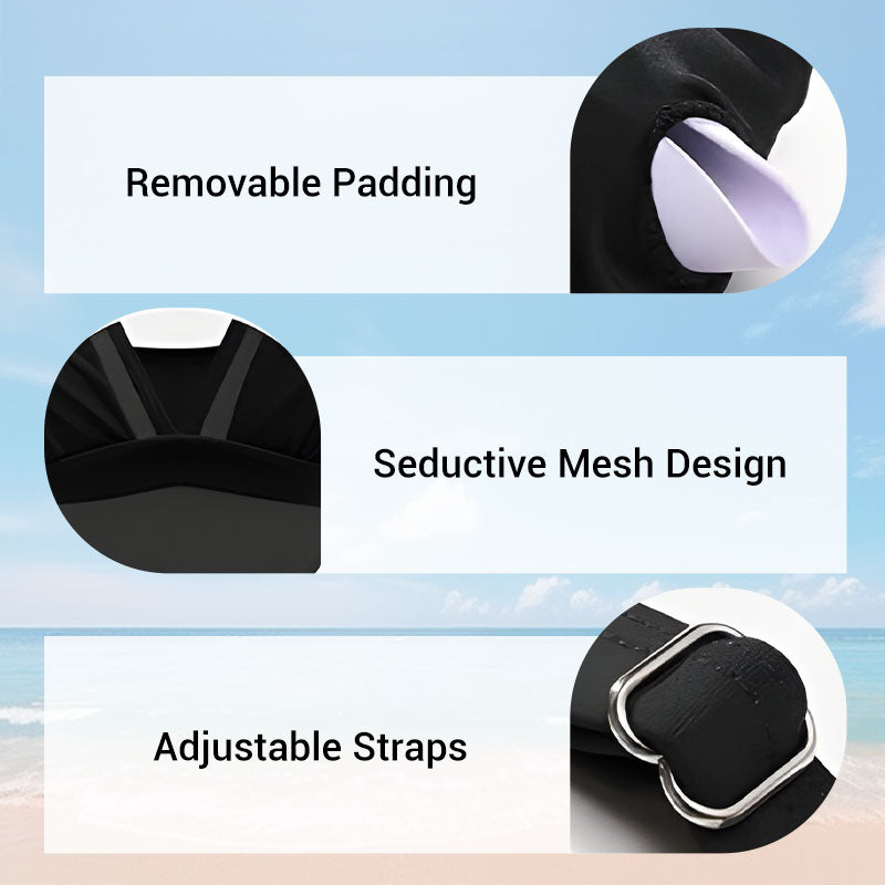 🏖️ Pre-Summer Sale 54% OFF🏝️Sexy Mesh Tummy Control Swimsuit