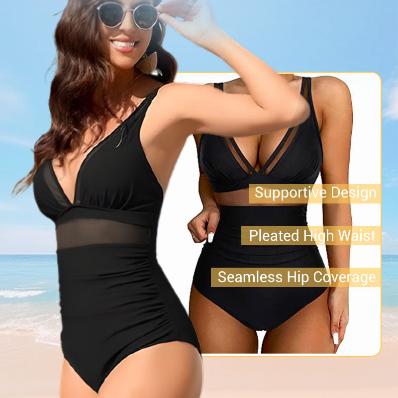 🏖️ Pre-Summer Sale 54% OFF🏝️Sexy Mesh Tummy Control Swimsuit