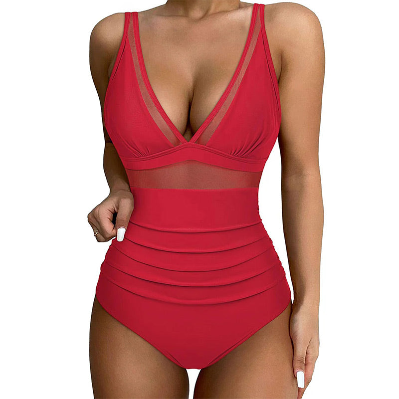 🏖️ Pre-Summer Sale 54% OFF🏝️Sexy Mesh Tummy Control Swimsuit