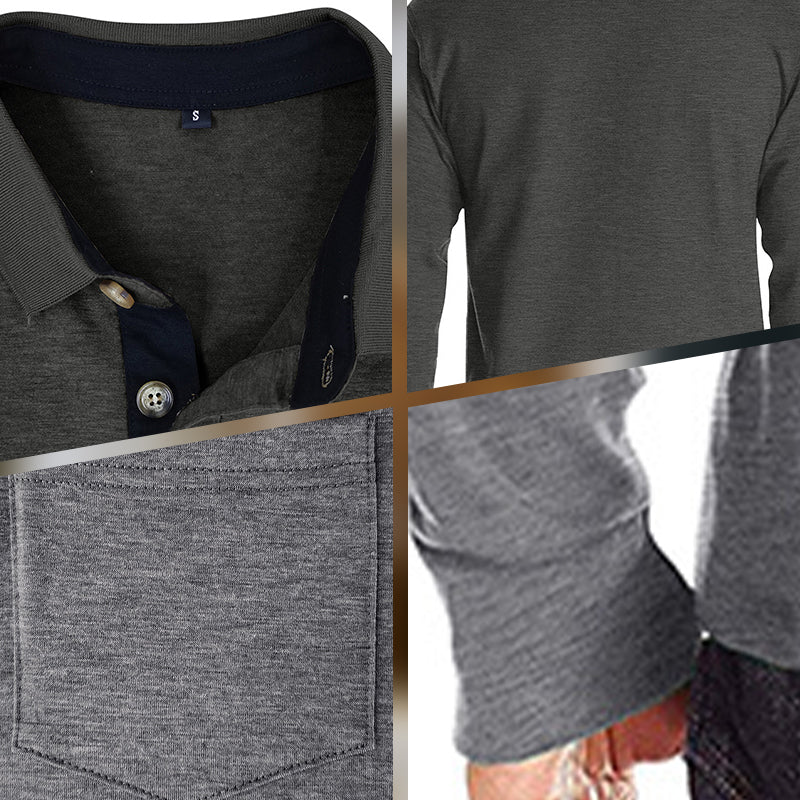 Men's Long Sleeve Lapel Shirt for Autumn & Winter