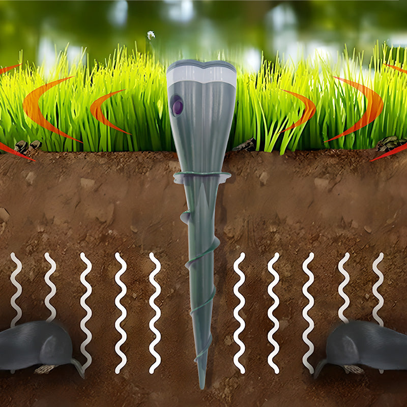 🥳2026 HOT SALE💞50K+ SOLD!🔥 Solar Powered Waterproof Screw Mole Repellent