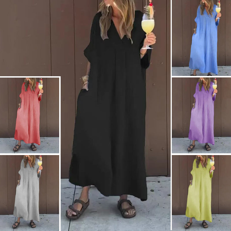 ⏳ Limited time 50% OFF! 💥Casual Flowy V-neck Dress For Women