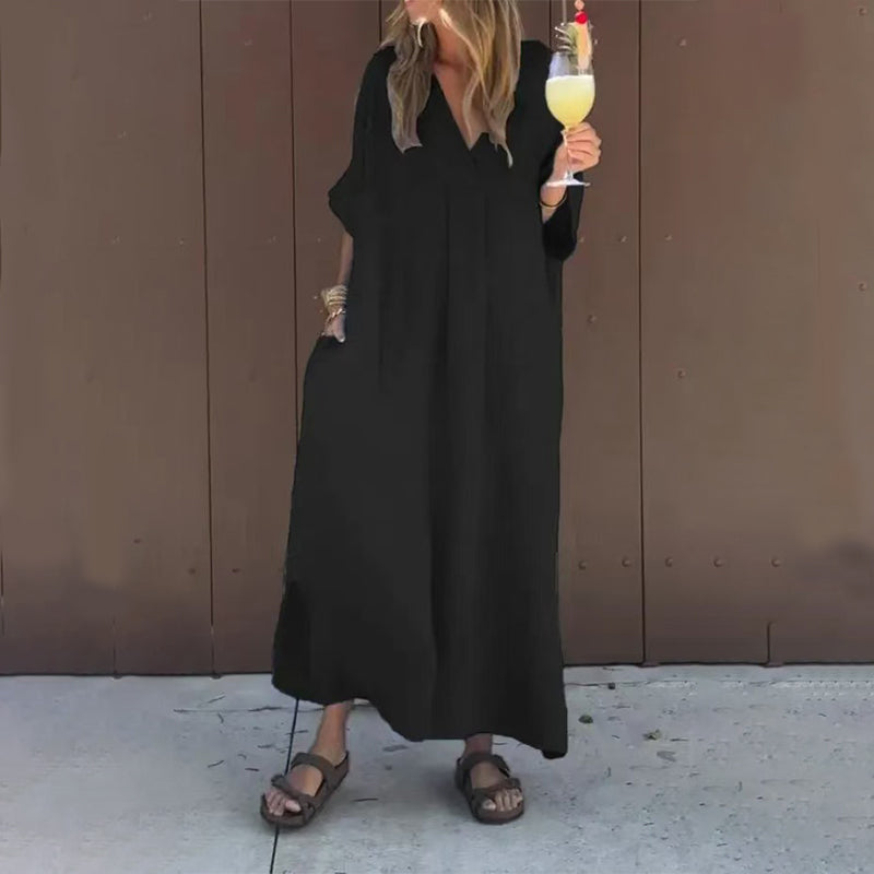 ⏳ Limited time 50% OFF! 💥Casual Flowy V-neck Dress For Women