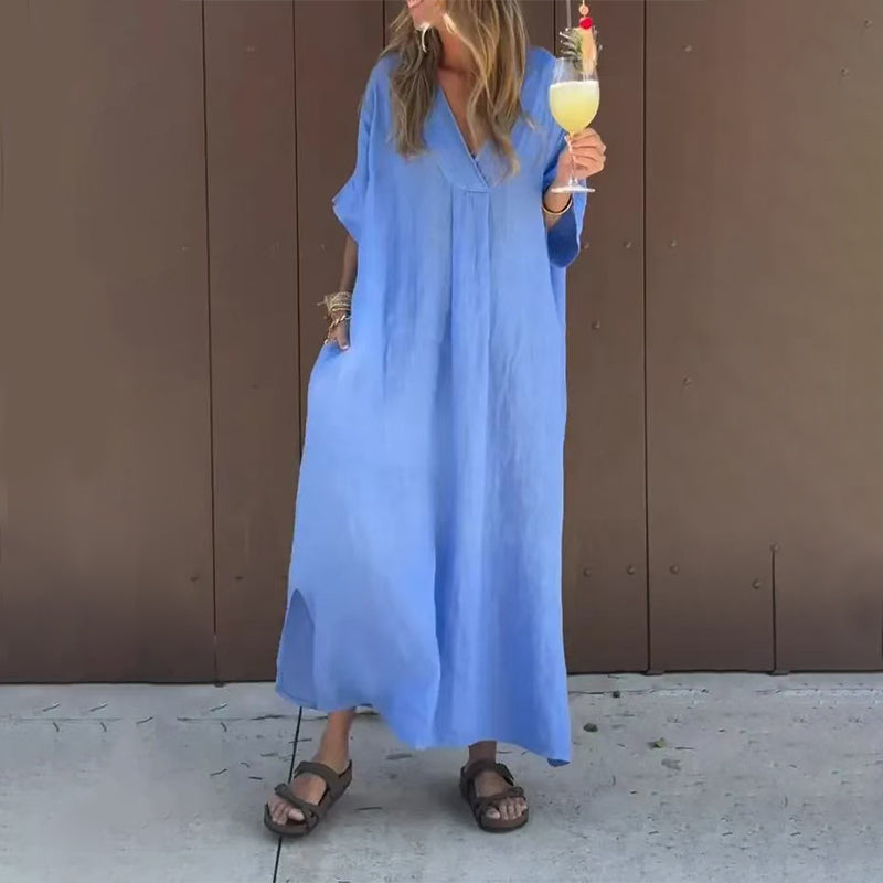 ⏳ Limited time 50% OFF! 💥Casual Flowy V-neck Dress For Women