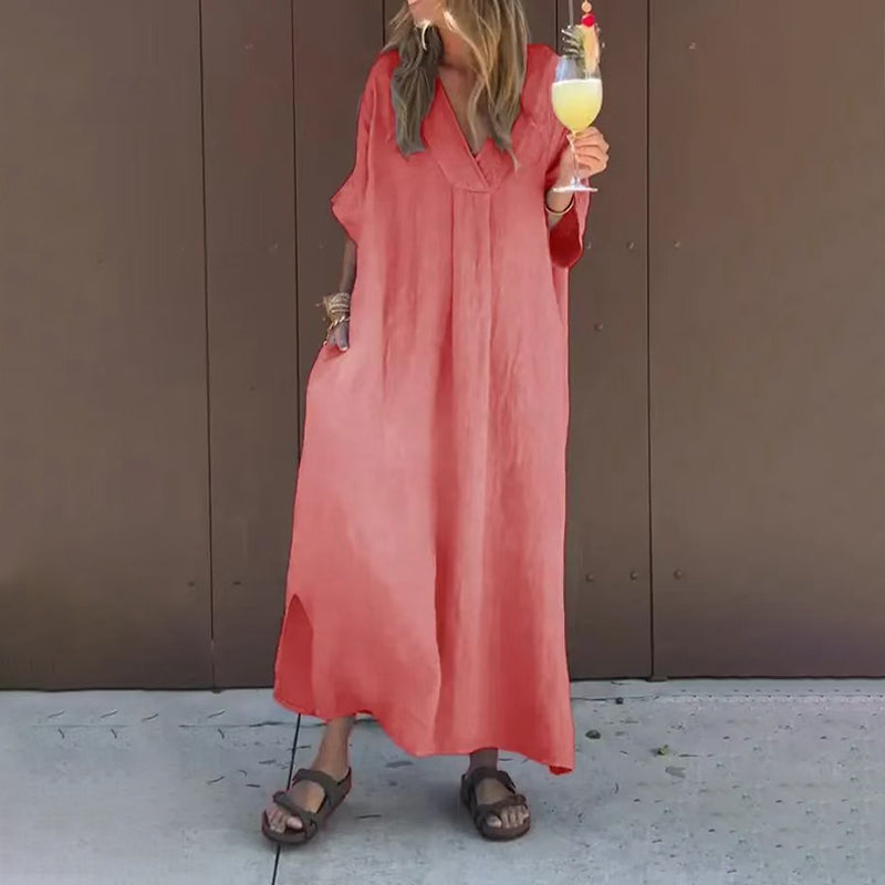 ⏳ Limited time 50% OFF! 💥Casual Flowy V-neck Dress For Women