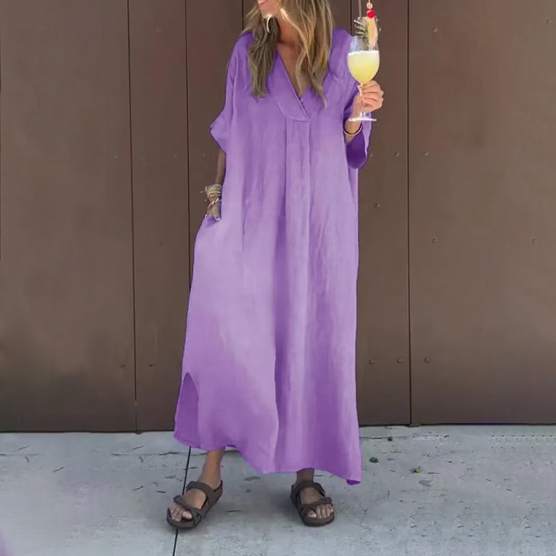 ⏳ Limited time 50% OFF! 💥Casual Flowy V-neck Dress For Women