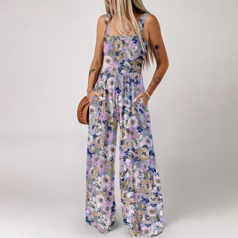 🏖️🏖️LAST DAY SALE 50% OFF💖Women’s Casual Print Sleeveless Overalls Jumpsuits