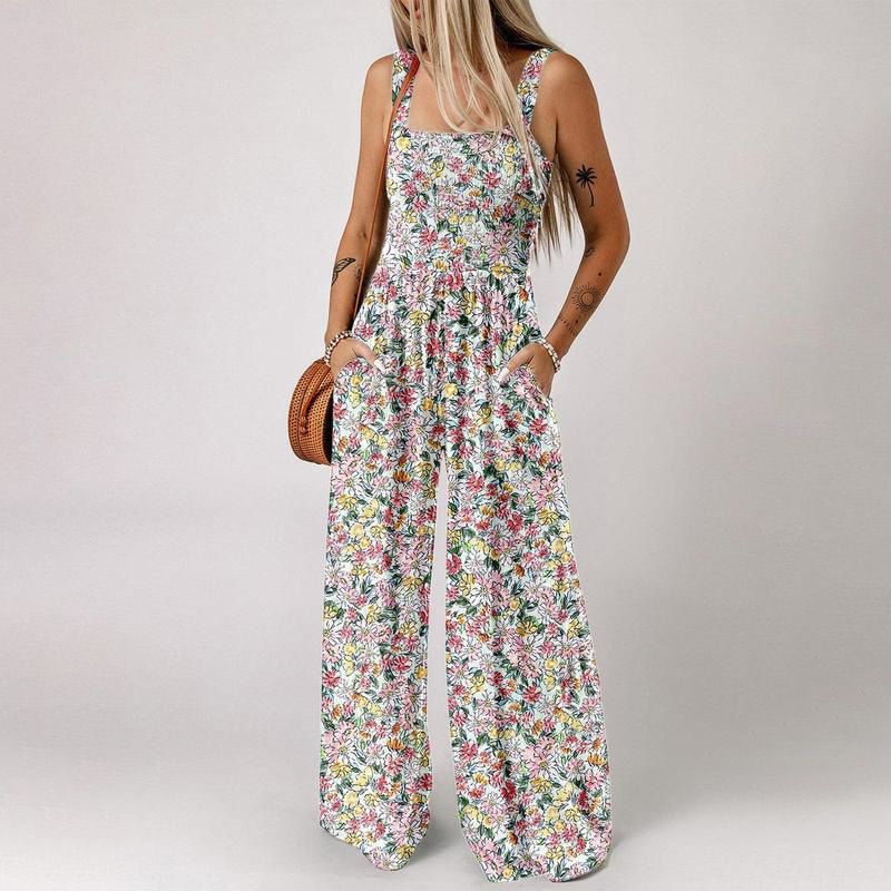 🏖️🏖️LAST DAY SALE 50% OFF💖Women’s Casual Print Sleeveless Overalls Jumpsuits