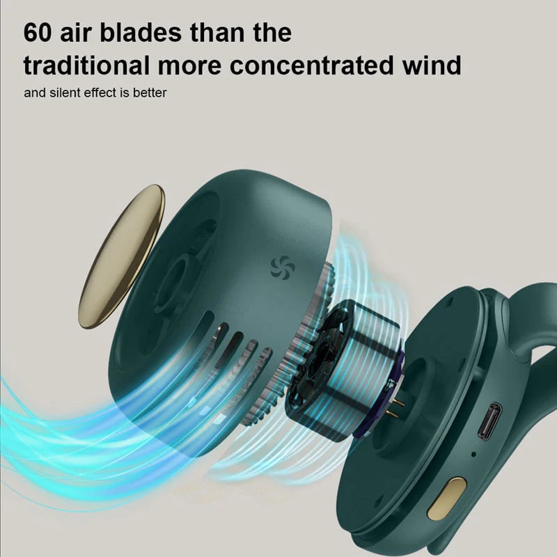 🎁Summer Big Sale-50% OFF⏳Small Whirlwind Clip Waist Neck Fan💦