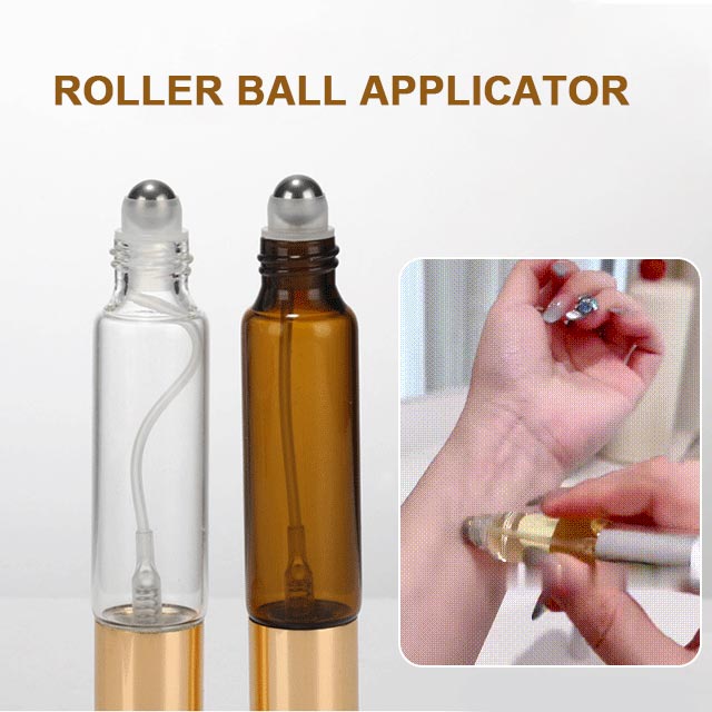 4PCS 10ml Essential Oil Roller Sprayer Dual-head Bottle