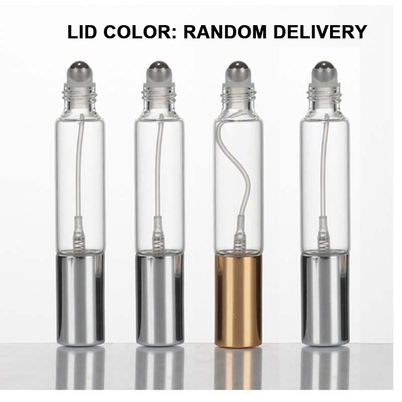 4PCS 10ml Essential Oil Roller Sprayer Dual-head Bottle