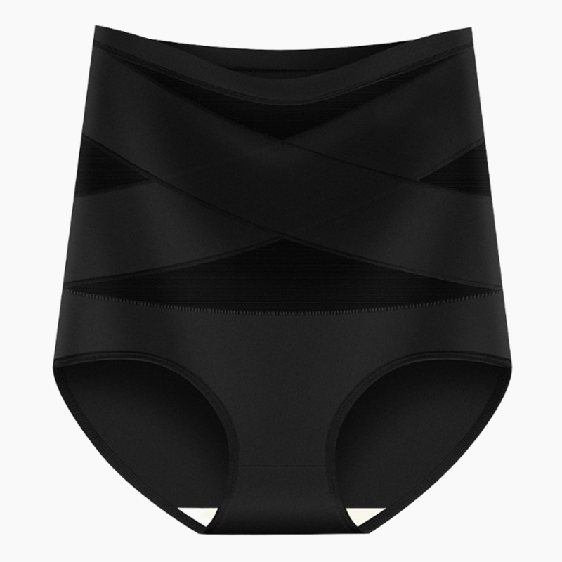 🌸Buy 1 Get 2 Free✨Plus-Size High-Waist Cross Tummy Control Panties