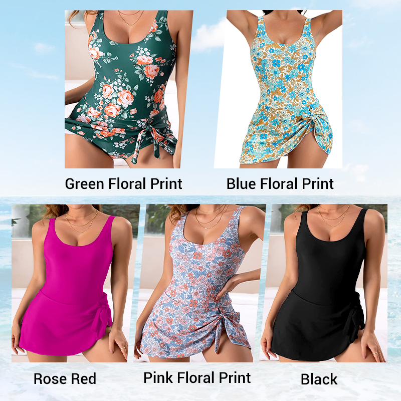 👙LAST DAY SALE: ONLY ￡15.99!!💃Women's One Piece Tummy Control Tie Knot Swimsuit