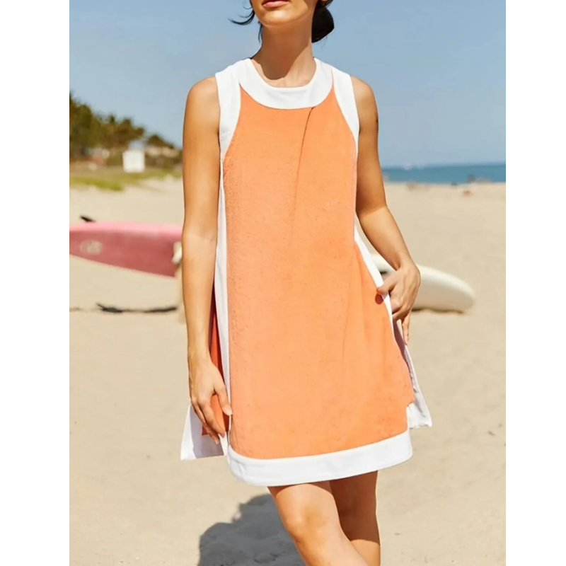 ⏰Hot Sale 50% OFF🔥Women's Casual Color Block Sleeveless Tops Matching Shorts with Pockets