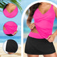 🔥Last Day Promotion 50% OFF🔥💝🌊Cross-Back Strap Top with Lined Skirt Separates Swimmsuit