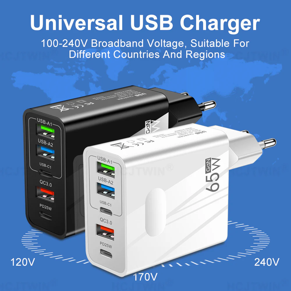 🎉LAST DAY SALE 50% OFF🔥[Practical Gift] 65W & 120W Multiple-Ports Fast Charger