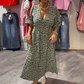 🎨 LAST DAY PROMOTION - 50%OFF💥 Women's V-Neck Printed Dress – Brushstrokes of Summer🌺