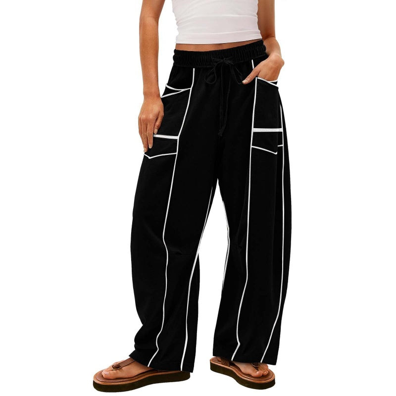 ⏳Time-limited Special⏰Women's Casual Loose Drawstring Wide-Leg Pants👖