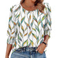 🌞Summer Hot Sale 49% OFF -Women Dressy Casual 3/4 Length Sleeve Blouses with Smocked Cuffs