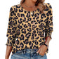 🌞Summer Hot Sale 49% OFF -Women Dressy Casual 3/4 Length Sleeve Blouses with Smocked Cuffs