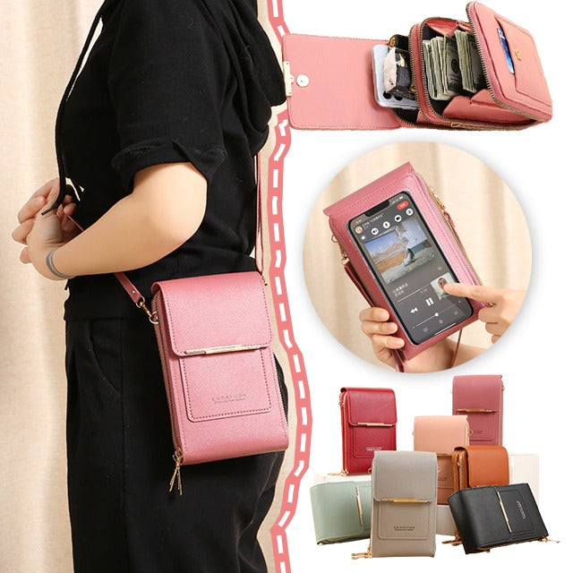 🔥Last Day Promotion：ONLY ￡8.99!!👜 📱 Simple and elegant women's touchscreen crossbody phone wallet