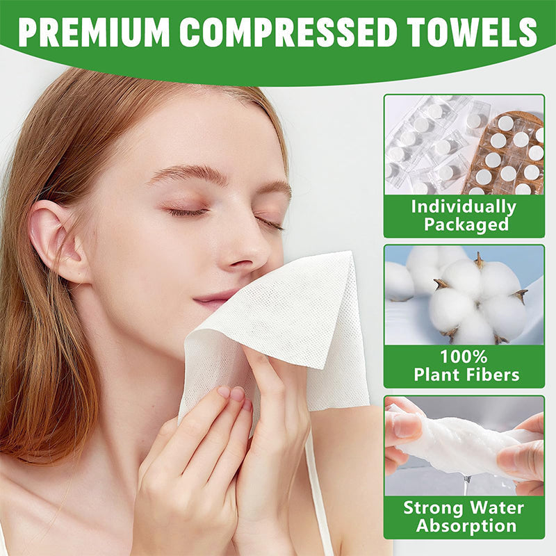🏆Flash Sale⚡50K+ SOLD!💥EACH ONLY ￡0.069!!!✨Compressed Towel Tablets - 142% high-quality pure cotton