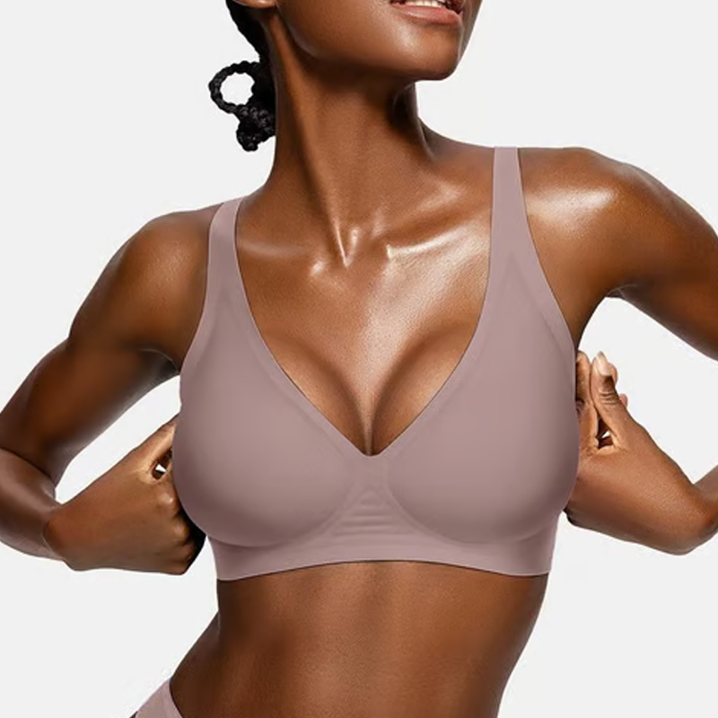 💗LAST DAY SALE 50% OFF⚡50K+ SOLD!💕 Jelly Wireless Womens Comfortable Wireless Bras Push Up Bralettes Seamless Tshirts Bras Deep V Everyday Bras